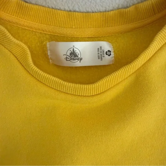 Disney Parks Mickey Sweatshirt Yellow Size Medium Unisex Graphic Embroidery - Picture 3 of 11
